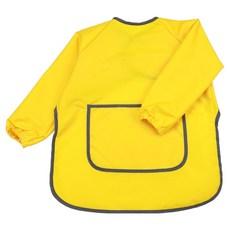 BEBE CHOUETTE 幼童深粉彩防水美術畫袍圍裙, 深黃色