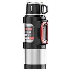 316不鏽鋼按壓內塞保溫瓶, 1個, 2L, 銀色