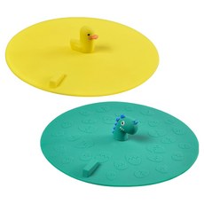 Hanbom Nuri 附把手水槽擋水板浴室排水孔蓋2件組, 黃色, 綠色