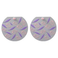 Hanbomnuri 造型下水道防臭排水孔蓋 2入, 灰色