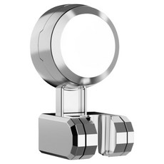 WITHSTAR 浴室用免鑽孔吸盤式旋轉蓮蓬頭支架, 銀色