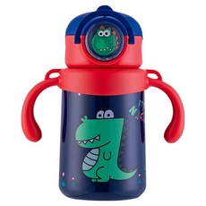 Kyhome 兒童彈蓋學飲保溫杯/316不鏽鋼保溫水壺, 深藍色, 1個, 400ml
