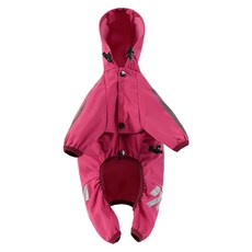 摩達客寵物 都會風狗狗全包連身四腳雨衣, 1個, 粉紅色