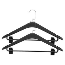 Mashatu 西裝褲兩用衣架, 2個, 黑色