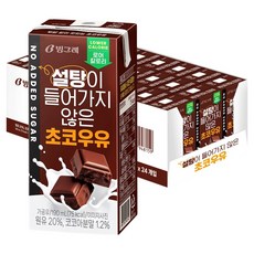 Binggrae 無糖巧克力牛奶, 24個, 190ml