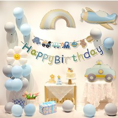 소아르 생일 파티 자동차 풍선 장식 세트, 1세트