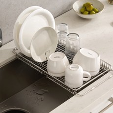 퓨어셀 올스텐 싱크 플레이트 + 접시꽂이 세트, 실버, 1세트, 1단