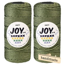 Knitt Joyyarn 適合鉤針編織包包的PP線 100g x 2入 + 手工金屬標籤組, 1套, 14 卡其色