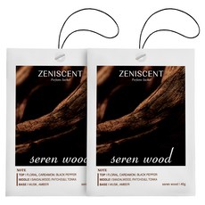 Jenny Scent 心情香氛香包 衣櫃芳香劑, 2個, 40g, 靜謐木質