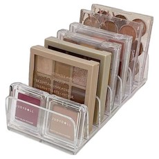 Full-Covered 側開式眼影粉餅整理化妝品收納盒, 1個, 透明