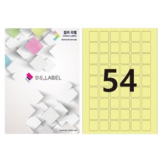 DS Label 彩色標籤 淺黃色 雷射/噴墨 6 x 9 DY3054, 54格, 50個