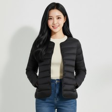 Marketpia 女性冬季簡約輕量羽絨外套