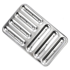 Level Goods 304不鏽鋼副食品香腸模具 7孔通氣孔, 銀色, 1個