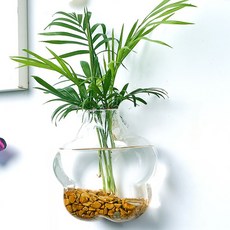 Roylife 空氣淨化植物用 梅花圖案花瓶 + 無痕壁掛組, 混合色