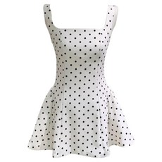 白色波點連身裙, 白色
