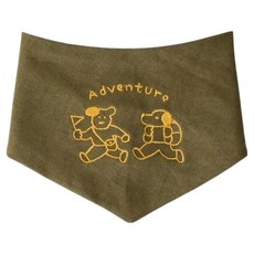 HEYDAY 山系毛孩領巾, 1個, 軍綠色