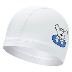 Rally Sports 聚氨酯塗層泳帽 QRUC306, WHITE, 1個