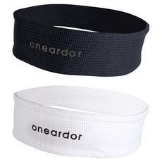 ONEARDOR Power Fit 涼感髮帶, 2個, 黑色, 白色