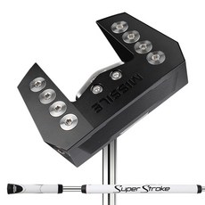 MISSILE GOLF 高爾夫 零扭矩 掃帚式推桿 黑色 109cm, 2度