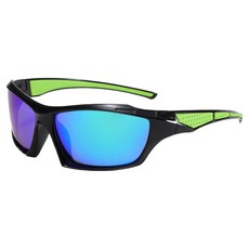 KODACHIEF 모던한 스포츠 선글라스, 블랙그린, 1개