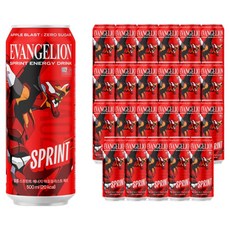 클룹 스프린트 에반게리온 에너지드링크 애플 블라스트 제로, 500ml, 24개