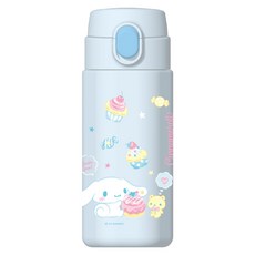 LiLFANT The Bottle Edge 單鍵雙層不鏽鋼水壺, 大耳狗 藍色, 1個, 360ml