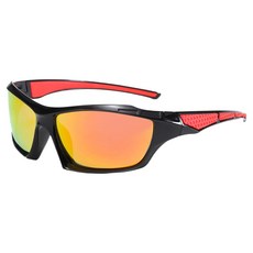 KODACHIEF 모던한 스포츠 선글라스, 블랙레드, 1개