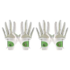 女款SP矽膠合成皮高爾夫手套 雙手用, 2組, 綠色