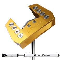 MISSILE GOLF 高爾夫 Zero Torque 掃帚式推桿 金色 109cm, 2度