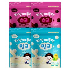 퓨어잇 유아용 한입에 퐁당 25g x 2종 x 2p 세트, 1세트, 밀크, 초코
