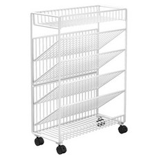 히키스 이동식 스틸 트롤리 HTB1, 화이트, 6단