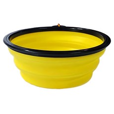 寵物星樂園 寵物摺疊碗, 1個, 黃色