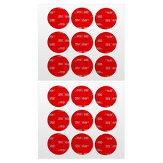 브이에이치비 쓰리엠 초강력 아크릴폼 원형 투명 양면테이프 55 x 55 mm 9p, 2개