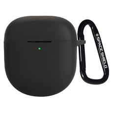 SPACE SHIELD Bose QC Ultra Earbuds 2代 兼容 基本款矽膠鑰匙圈保護殼, 1個, 單一商品, 黑色