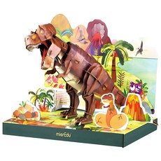 mierEdu ECO 暴龍 3D立體拼圖 豪華版 ME4241, 1個, 171片, 暴龍 多色