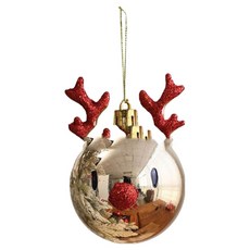 Toppia 可愛聖誕裝飾 魯道夫, 香檳色, 1個