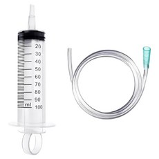 다온셀렉트 공업용 대형 주사기 100ml 호스 1m, 혼합색상, 1개