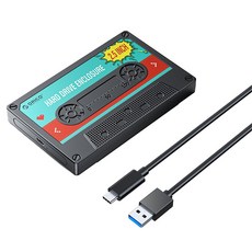 ORICO 奧睿科 Type-C SSD HDD外接硬碟殼 黑色 6.35cm 2580C3-V1, 1個