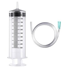 DAON SELECT 工業用大型注射器 500ml 軟管 1m, 1個, 混色