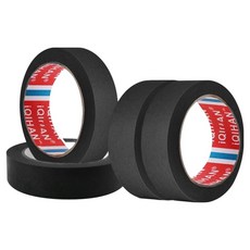 다다 칼라 종이 디자인 마스킹테이프 15mm x 20m, 검정, 4개
