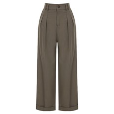 t.view 女款反褶壓褶直筒西裝褲 V5C-CPT009