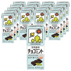 KIKKOMAN 龜甲萬 豆乳 薄荷巧克力味, 18個, 200ml
