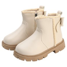 兔子腳 蓬鬆後蝴蝶結刷毛靴