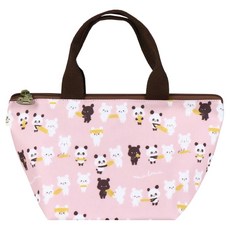 uma hana 小木工印花防水包/三角便當袋, 1個, 粉紅色