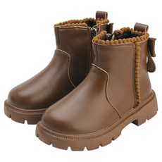 兔子腳 蓬鬆後蝴蝶結刷毛靴