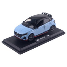 현대차 i20 N 다이캐스트 1:38 + 받침대 세트, 블루, 1세트