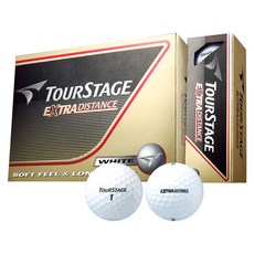 TOURSTAGE EXTRA DISTANCE雙層高爾夫球, 1盒, 12入, 白色