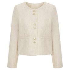 t.view 女款雙排扣混色圓領夾克 V5C-CJK006