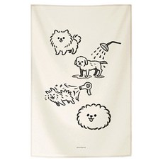 어번던스 견종백과 강아지 일러스트 패브릭 포스터 가리개 커튼 포스터, GM 871078