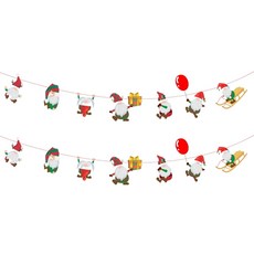 Glowus 聖誕裝飾品 聖誕樹裝飾, 2個, 旗幟05